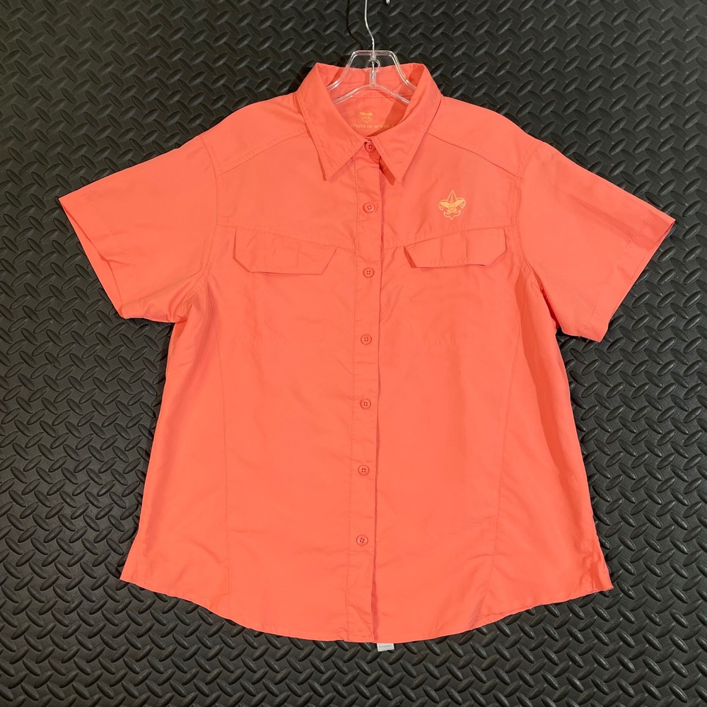 Boy Scouts of America Orange Uniform Outdoor‎ Camping  Women's Size Large